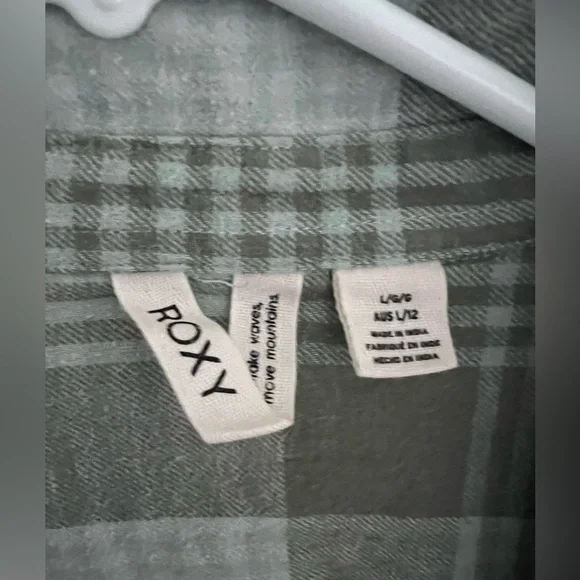 Roxy Flannel Shirt Women’s Size Large - Picture 5 of 6
